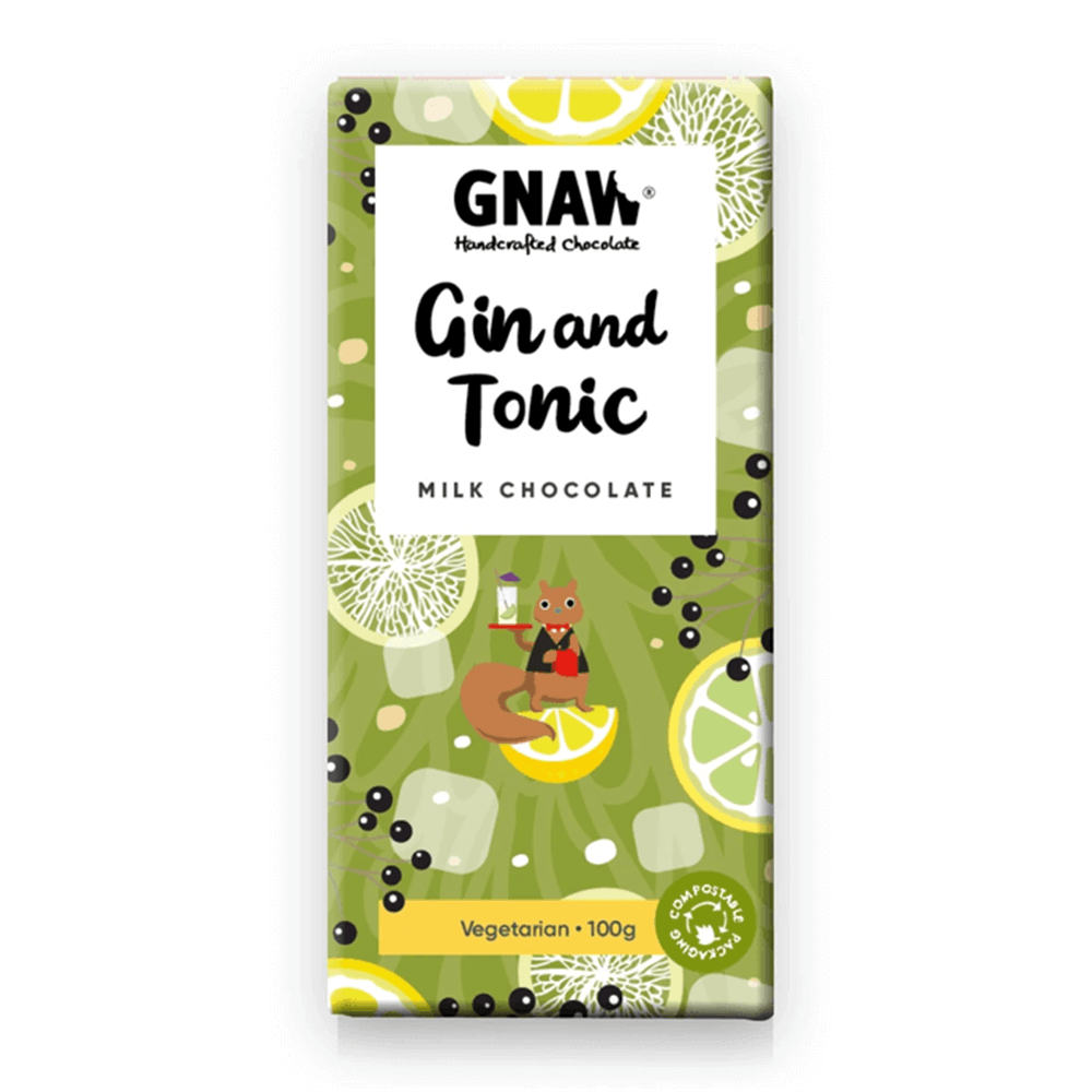 Gnaw Gin & Tonic Milk Chocolate 100g